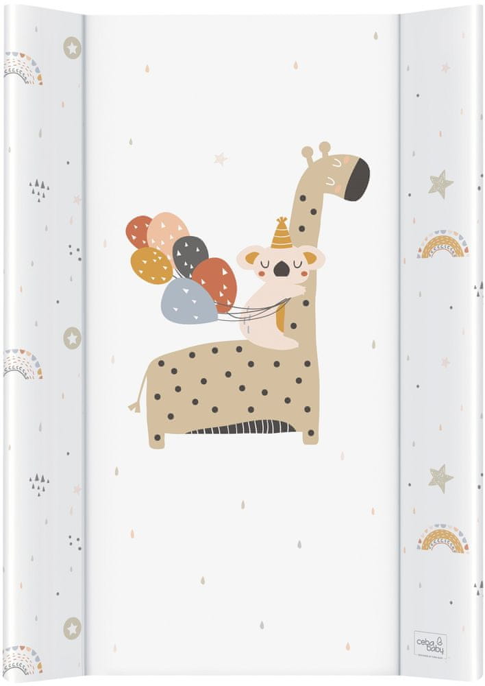 Ceba Baby Podložka prebaľovacia 2-hranná s pevnou doskou (50x80) Comfort Giraffe